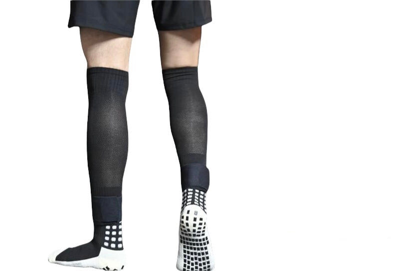 The Grip Sock Soccer Socks, Soccer Socks Men, Anti Slip Soccer Socks, Non  Slip Football Grip Socks, Sleeves, Shin Guard Straps (Black) at   Men's Clothing store